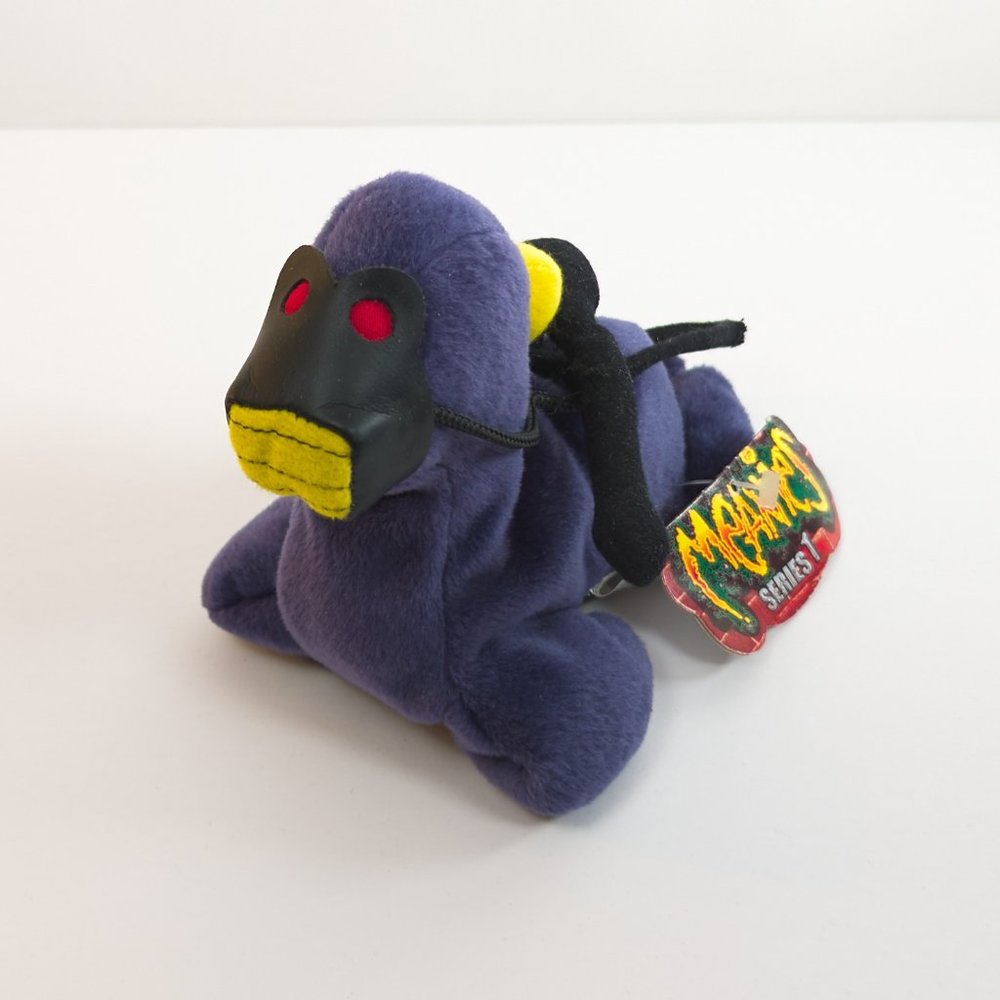 Vintage MEANIES "Navy Seal" Beanie Plush Toy w/ERROR Tag "Matt" Fat Bat RARE